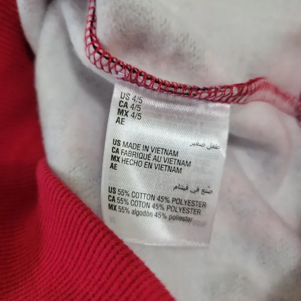 Charter Club Kids Crewneck Top Cardinal Holiday Plaid NWT Boy Girl Size 4-5